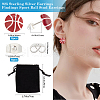 Beebeecraft 4 Pairs Sport Ball Alloy Stud Earrings for Women EJEW-BBC0001-52D-2