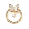 Brass Micro Pave Clear Cubic Zirconia Pendants KK-I712-20G-1