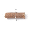 Wooden Sticks Connector Charms PALLOY-JF03394-01-3