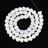 Electroplated Natural Freshwater Shell Beads Strands SSHEL-T017-30-2