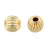 Brass Grooved Beads KK-N259-27B-1