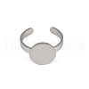 304 Stainless Steel Cuff Ring Components STAS-D372-04P-04-2