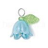 Acrylic Beads with Plastic Imitation Pearl Beads Pendants PALLOY-JF03825-01-3