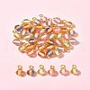 40Pcs Gradient Color Resin Pendants PALLOY-FS00029-9