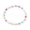 4mm Round Glass Seed Beaded Stretch Bracelets for Women BJEW-JB10350-1