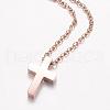 304 Stainless Steel Pendant Necklaces NJEW-D277-27-3