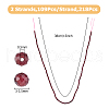FIBLOOM 2 Strands Natural Garnet Beads Strands G-FI0001-04-2