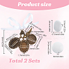 SUNNYCLUE 2 Sets Wedding Bouquet Alloy & Glass Photo Charms DIY-SC0025-64-2