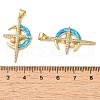 Rack Plating Brass Micro Pave Cubic Zirconia Pendants KK-P268-08C-G-4