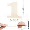 Number 1 Shape Unfinished Wood Slices DIY-GA0001-14-2