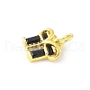 Brass Micro Pave Cubic Zirconia Pendants KK-Z101-02G-04-2