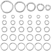 Beebeecraft 50Pcs 5 Styles 925 Sterling Silver Open Jump Rings STER-BBC0006-19-1