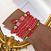 8Pcs 8 Styles Glass Seeded Beaded Stretch Bracelet Set WG2CB6D-03-1