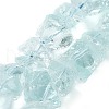 Glass Imitation Aquamarine Beads Strands G-P528-A03-01-1