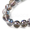 Transparent Electroplate Glass Beads Strands EGLA-N002-34F-F05-3