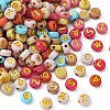 300pcs 2 Styles Opaque Mixed Color Acrylic Beads MACR-YW0002-58A-2
