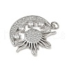 Brass Micro Pave Cubic Zirconia Pendants KK-R230-10P-2