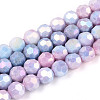 Electroplate Glass Beads Strands EGLA-T021-6mm-15-07-1