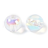Plating Acrylic Beads OACR-S145-09-3
