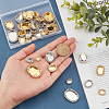   40Pcs 10 Styles Brass Cabochon Connector Setting RB-PH0001-19-6
