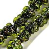 Handmade Dichroic Foil Glass Beads Strands DICH-U001-04F-1
