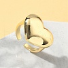 Brass Adjustable Open Cuff Ring for Women RJEW-A065-03G-1
