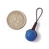 Round Natural Lava Rock Pendant Decorations PALLOY-JF03446-2