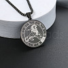 201 Stainless Steel Pendant Necklaces with Alloy Box Chain WGA45A6-17-1