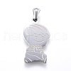 304 Stainless Steel Pendants STAS-K162-024P-1