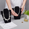 Velvet with Paper Bust Necklace Display Stands NDIS-WH0016-08-3