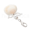 Angel Clam Shell Pendant Decoration HJEW-MZ00246-02-4