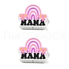 Mother's Day Silicone Focal Beads SIL-B078-07B-1