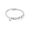 Non-Tarnish 304 Stainless Steel Word Adjustable Ring RJEW-L107-028P-2