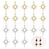 BENECREAT 40Pcs 2 Colors Rack Plating Brass Pendant Cabochon Settings KK-BC0011-24-1