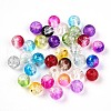 Baking Painted Transparent Crackle Glass Beads DGLA-Q018-4mm-M01-2