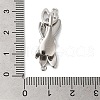 Brass Micro Pave Clear Cubic Zirconia Fold Over Clasps KK-S382-12P-01-3