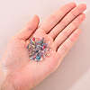 Transparent Spray Painted Glass Charms GLAA-YW0001-12-8