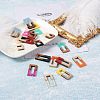 Beadthoven 22Pcs 11 Colors Resin & Walnut Wood Pendants RESI-BT0001-10-5