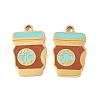 304 Stainless Steel Enamel Charms STAS-R168-01B-G-1