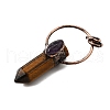 Natural Tiger Eye Faceted Pointed Bullet Big Pendants G-Q350-05C-2