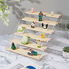 Rectangle Acrylic with Wood Minifigures Organizer Display Risers ODIS-WH0038-102D-3