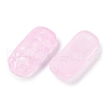 Spray Painted Transparent Glass Connector Charms X1-GLAA-H035-06J-2