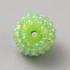 Chunky Resin Rhinestone Bubblegum Ball Beads RESI-CJC0025-02C-2
