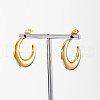 Elegant Geometric Moon Brass Stud Earrings AA9620-2