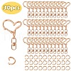 Alloy Heart Lobster Clasps KEYC-YW0001-20RG-1