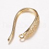 Brass Micro Pave Cubic Zirconia Earring Hooks ZIRC-A008-09G-2