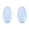 Rainbow Iridescent Plating Acrylic Beads OACR-N010-066-3
