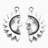 Tibetan Style Alloy Pendants TIBEP-N009-032AS-RS-1