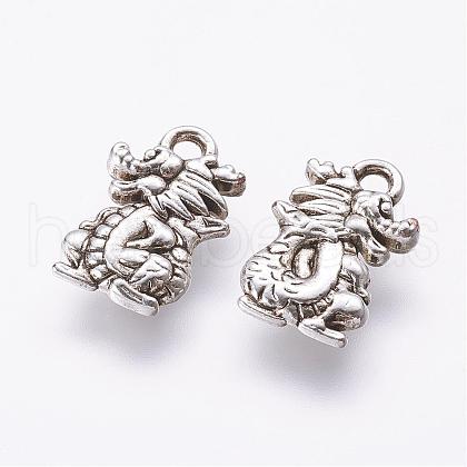 Tibetan Style Alloy Charms PALLOY-E431-03AS-1