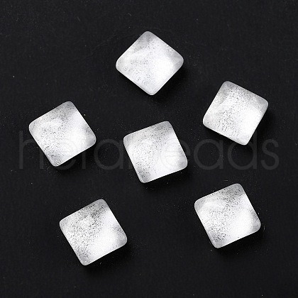 Electroplate Glass Cabochons EGLA-D007-02F-1
